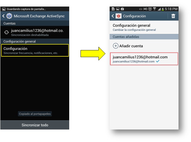 Configuración para que los SMS del teléfono lleguen a la bandeja del correo electrónico