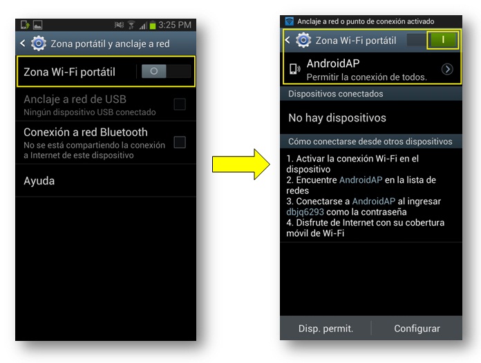 Configuración zona WIFI-Portátil