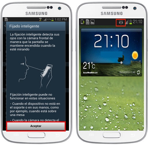 ¿Cómo activar la función de fijado inteligente en mi Samsung Galaxy S3?