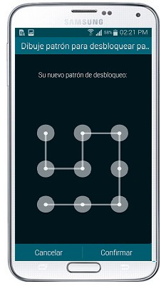 ¿Cómo activar el patrón de desbloqueo en mi Samsung Galaxy S5?