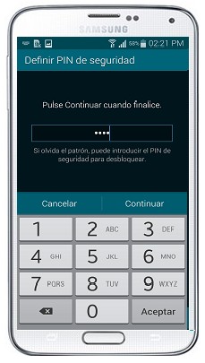 ¿Cómo activar el patrón de desbloqueo en mi Samsung Galaxy S5?