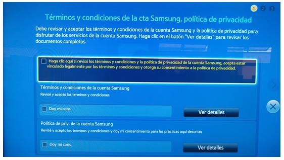 ¿Cómo crear la Cuenta Samsung en su TV?
