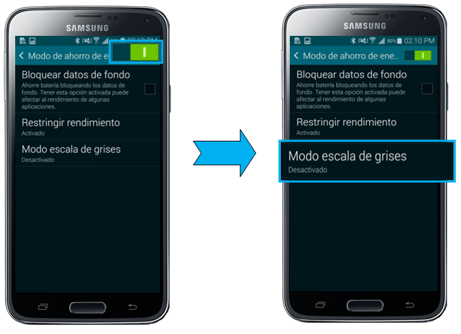 Galaxy S5: ¿Cómo activar el modo escala de gris?