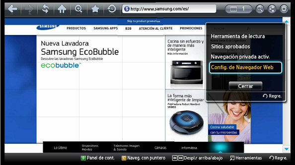 Smart TV: ¿Cómo hacer el ajuste de velocidad del puntero en web browser?