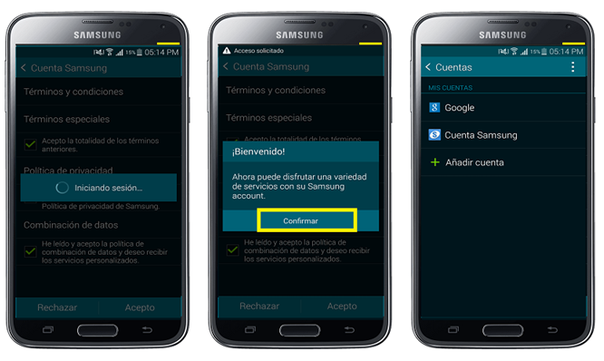 Galaxy: ¿Cómo usar cuenta la de Google registrada en el dispositivo como cuenta Samsung?