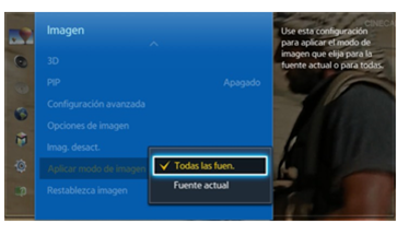 ¿Cómo configurar la imagen según la fuente de video?