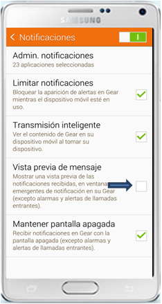 Gear: ¿Por qué no puedo ver las notificaciones?