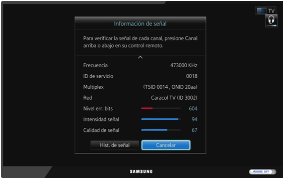 Samsung Smart TV: ¿Cómo ver información detallada de la señal de aire digital (TDA)?