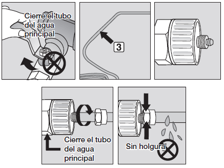Nevecón RF31FMEDBSL - ¿Cómo realizo la instalación de la tubería del dispensador de agua?