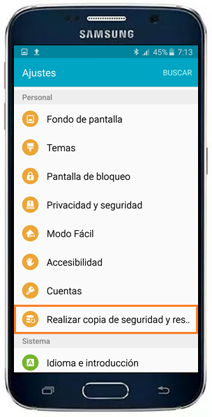 Galaxy S6/S6 Edge: ¿Cómo restablecer el teléfono a sus valores de fábrica?