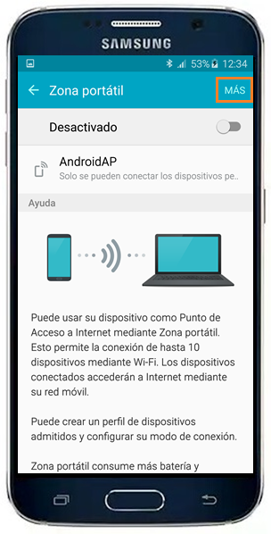 Galaxy S6/S6 Edge - ¿Cómo configurar la zona Wi-Fi portátil?