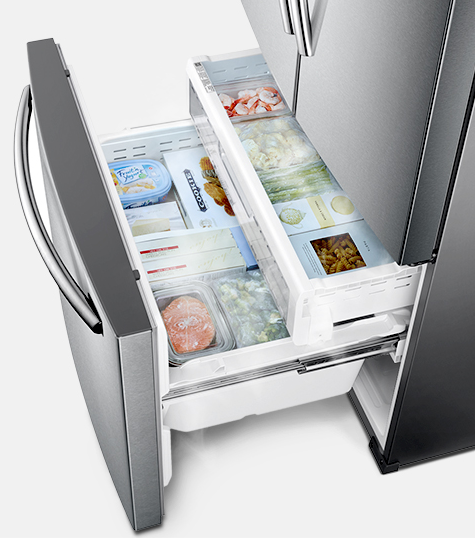 Nevecón RF26J7500 - ¿Cómo extraer los accesorios del congelador?