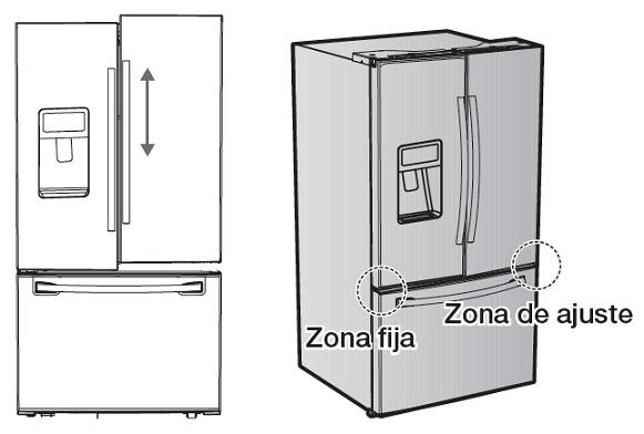 Nevecón RF26J7500 - ¿Cómo ajustar las puertas del refrigerador de forma correcta?