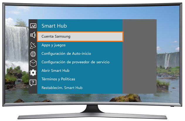 Curvo Smart TV J6500 Serie 6 - ¿Cómo registrar una cuenta Samsung existente?
