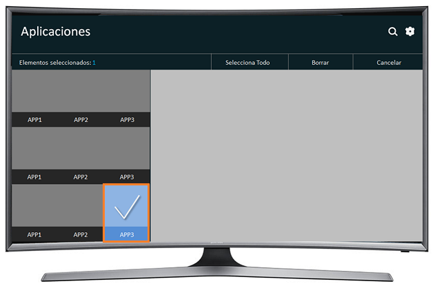 Curvo Smart TV J6500 Serie 6 - ¿Cómo borrar o desinstalar una aplicación?