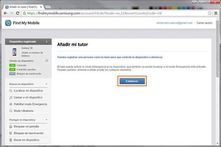 Galaxy - ¿Cómo vincular un tutor para casos de emergencias o desastres?