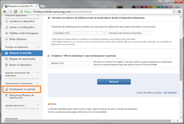 Galaxy S6 Edge: ¿Cómo desbloquear la pantalla si he olvidado los medios de bloqueo?