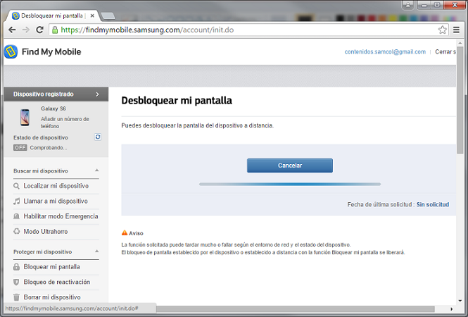 Galaxy S6 Edge: ¿Cómo desbloquear la pantalla si he olvidado los medios de bloqueo?