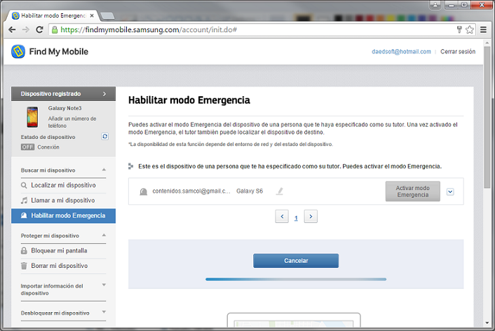 Galaxy - ¿Cómo vincular un tutor para casos de emergencias o desastres?