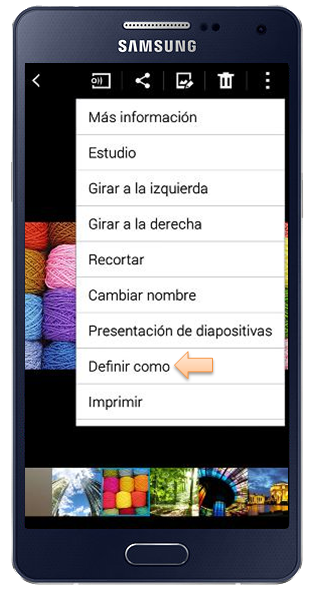 Galaxy A5 - ¿Cómo cambiar el fondo de pantalla desde la galería?
