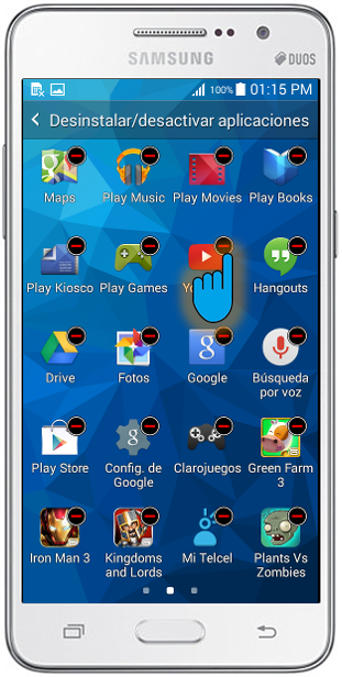 Samsung Galaxy Grand Prime: ¿Cómo desactivar/reactivar aplicaciones?