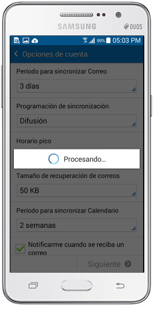 Samsung Galaxy Grand Prime: ¿Cómo registrar una cuenta de correo electrónico?