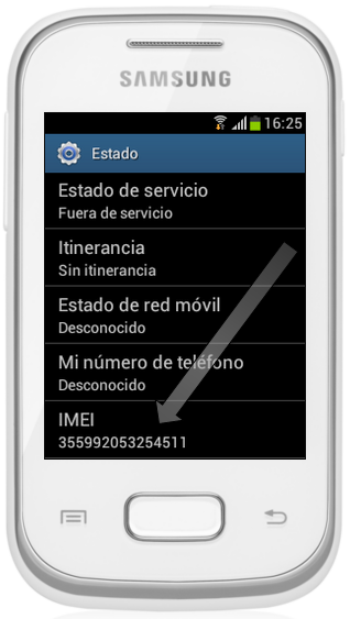 Galaxy Pocket - ¿Cómo verificar el IMEI en mi celular?