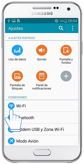 Galaxy E5 - ¿Cómo conectarse a una red Wi-Fi?