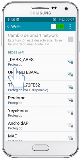 Galaxy E5 - ¿Cómo conectarse a una red Wi-Fi?