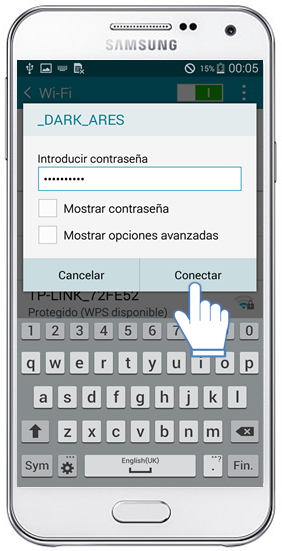 Galaxy E5 - ¿Cómo conectarse a una red Wi-Fi?