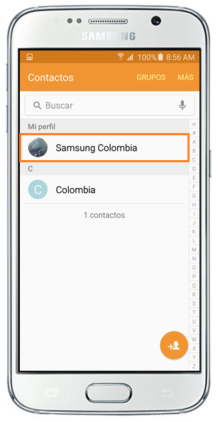 Galaxy S6/S6 Edge: ¿Cómo editar Mi perfil en la aplicación Contactos?