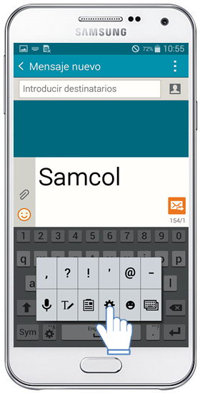 Galaxy E5 - ¿Cómo activar el Texto predictivo?