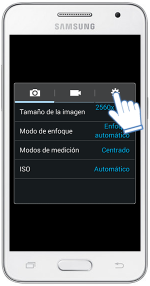 Galaxy Core2 - ¿Cómo resTablecer los ajustes de la Cámara?