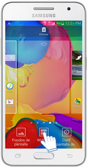 Galaxy Core2 - ¿Cómo agregar o eliminar un Widget?