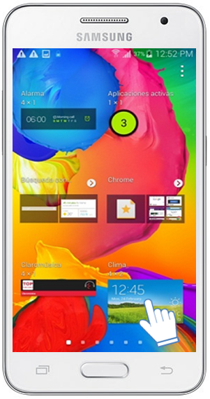 Galaxy Core2 - ¿Cómo agregar o eliminar un Widget?