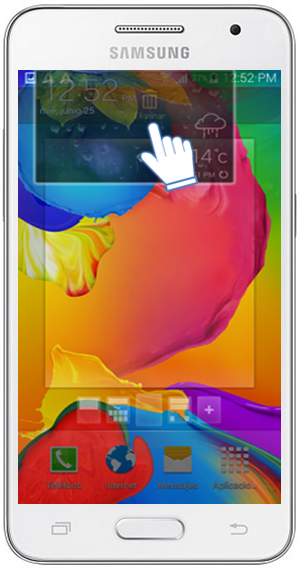 Galaxy Core2 - ¿Cómo agregar o eliminar un Widget?