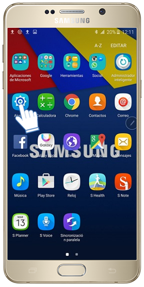 Galaxy Note5 - ¿Cómo usar Operación con una mano?