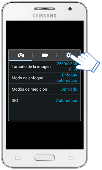 Galaxy Core2 - ¿Qué son las líneas de guía y como se activan en la cámara?