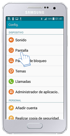 Galaxy A3 - ¿Cómo ajustar el brillo de la pantalla?