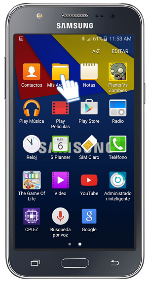 Galaxy J5 - ¿Cómo enviar un archivo por Bluetooth?