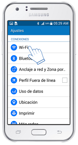 Samsung Galaxy J1: ¿Cómo conectarse a una red Wi-Fi?