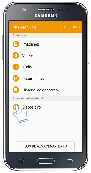 Galaxy J5 - ¿Cómo enviar un archivo por Bluetooth?