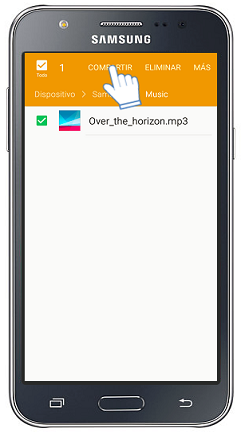 Galaxy J5 - ¿Cómo enviar un archivo por Bluetooth?