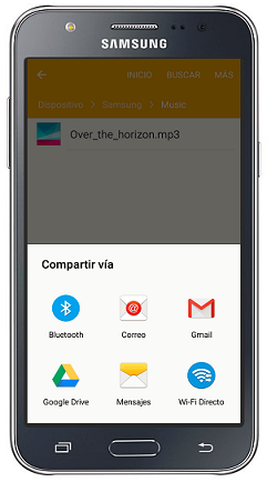Galaxy J5 - ¿Cómo enviar un archivo por Bluetooth?