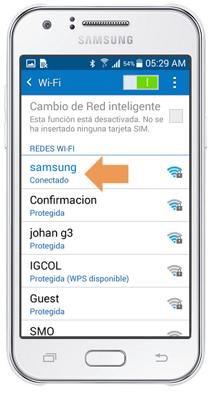 Samsung Galaxy J1: ¿Cómo conectarse a una red Wi-Fi?