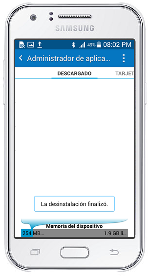 Samsung Galaxy J1: ¿Cómo eliminar o desinstalar una aplicación?