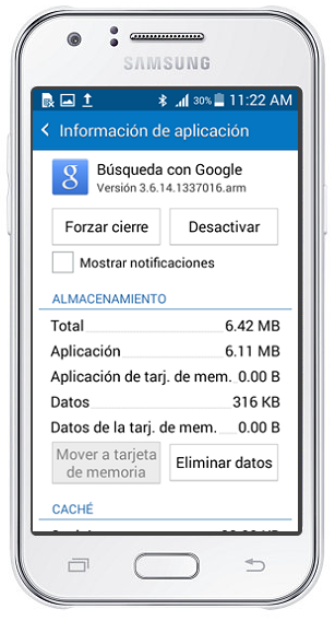 Samsung Galaxy J1: ¿Cómo desactivar las notificaciones de una aplicación?