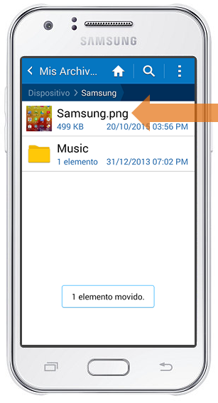 Samsung Galaxy J1 (SM-J100M): ¿Cómo mover archivos o documentos a otras carpetas?
