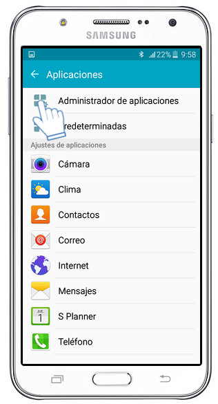 Galaxy J7 - ¿Cómo eliminar información de una aplicación?