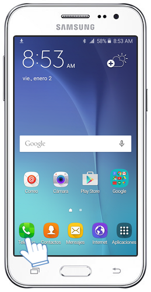 Galaxy J2 - ¿Cómo agregar un contacto a la lista de rechazados?